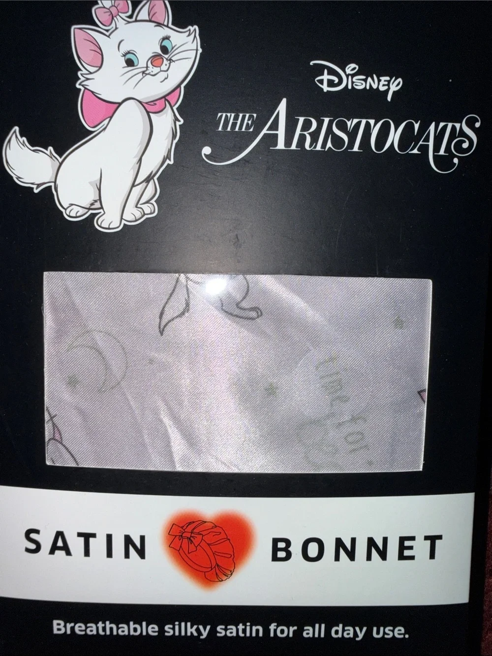 Disney Aristocats Satin Bonnet Sleep Cap- New